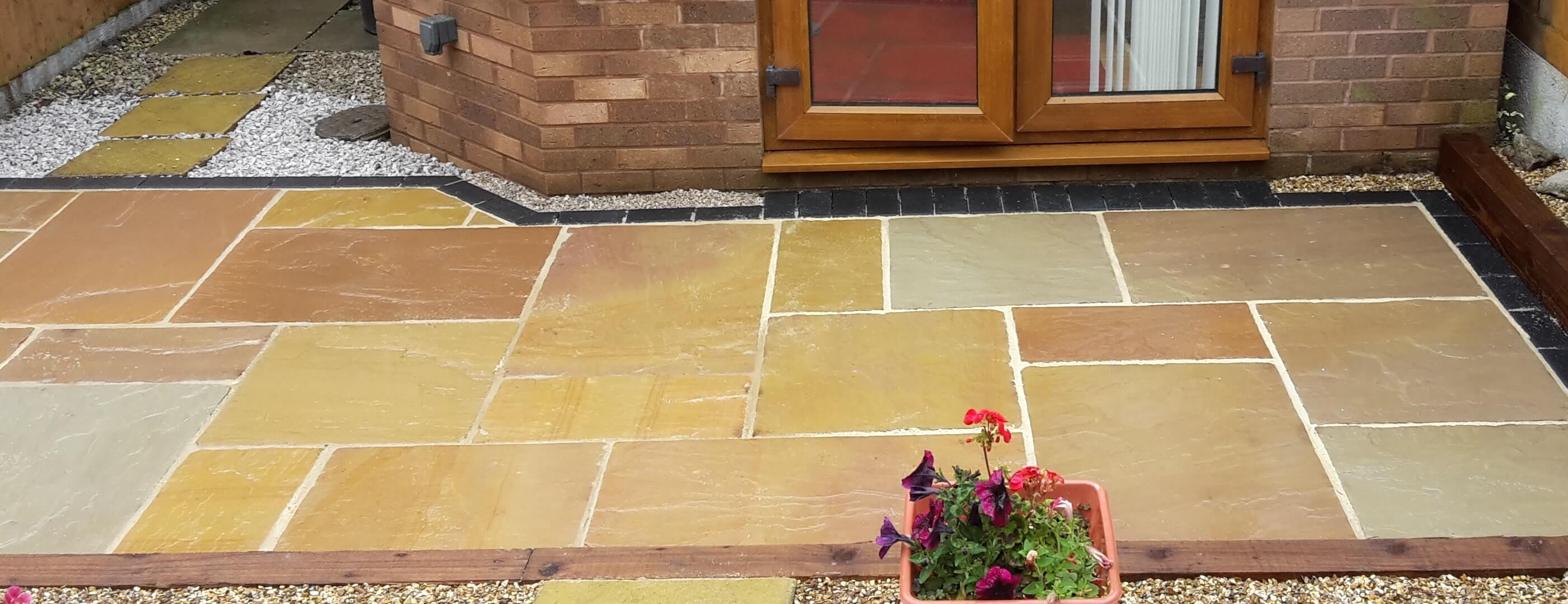 Flagstone patio area